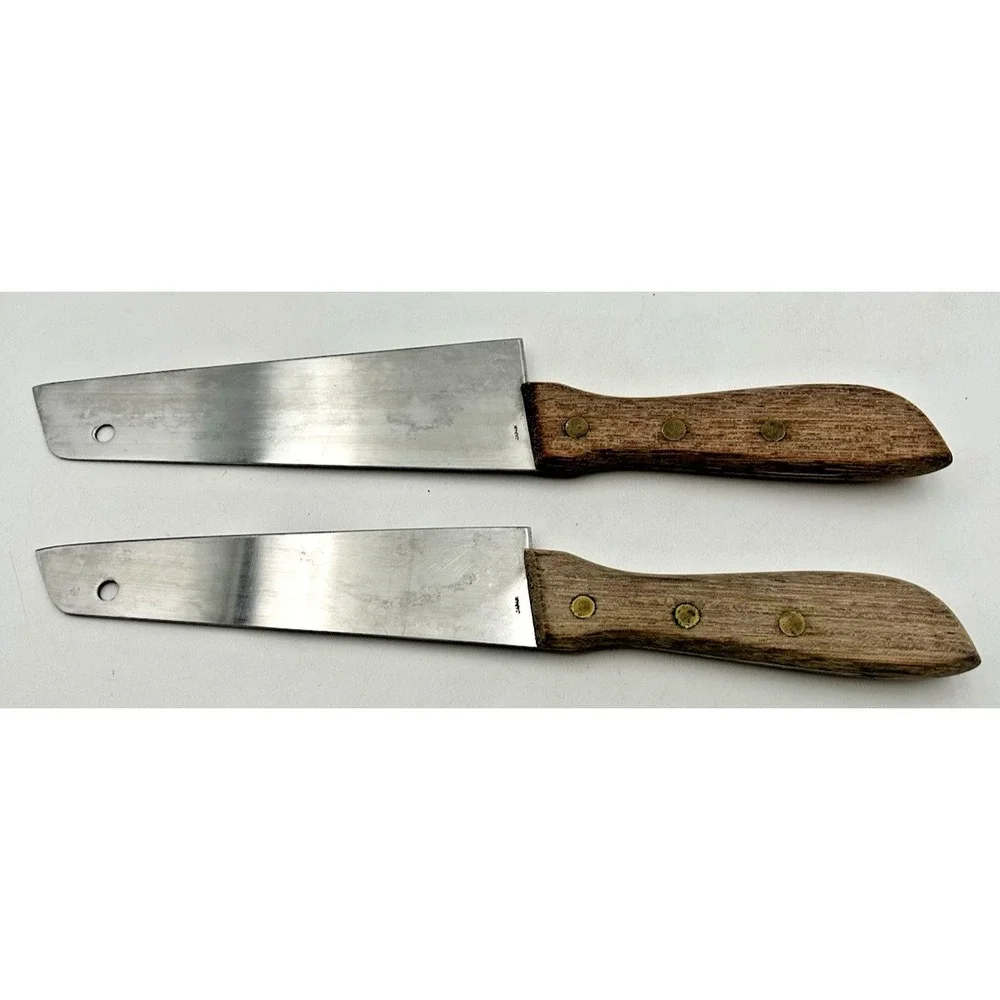 Tedron Swords Butcher's‎ Knives Vintage Molybdenum Vanadium Steel Lot Of 2